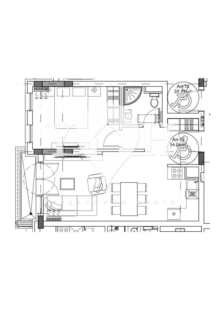 Продава 2-стаен София 77878