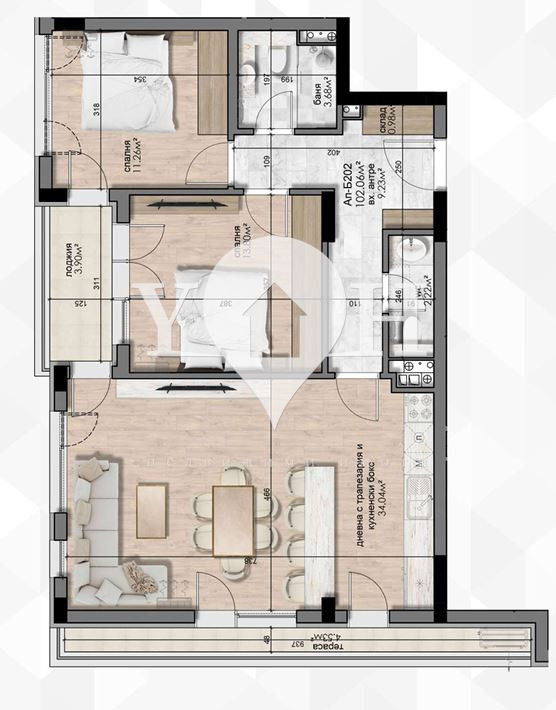 Продава 3-стаен София 14238