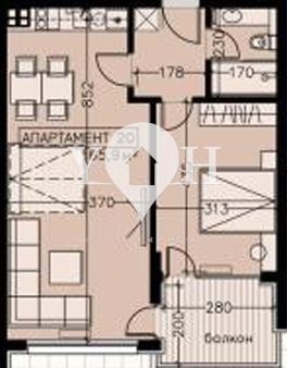 Продава 2-стаен София 77901