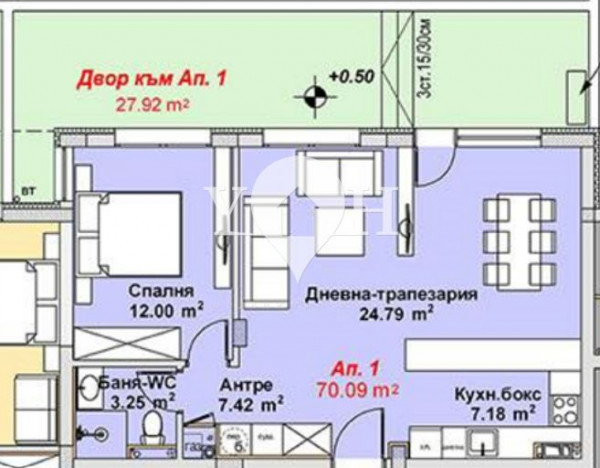 Продава 2-стаен София 14331