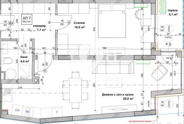 Продава 2-стаен София 78000